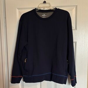 Bombas unisex navy blue crew neck sweatshirt size large
